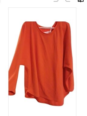 Women’s Orange Long Sleeve Sweat Top